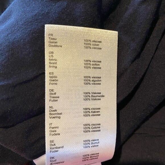 Maje Ronsard Crepe Lace Panel Cotton Shift Mini Dress‎ in Nuit 2 French Peasant - Picture 7 of 10